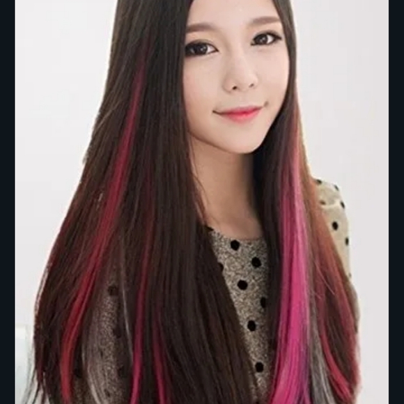 Colorful Hair Streamer Streak Clip In Extensions - Picture 3 of 6